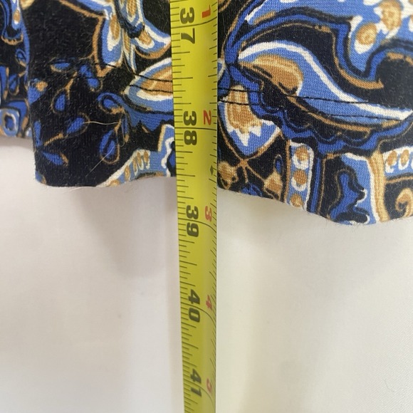 J. McLaughlin Catalyst Catalina Cloth Sheath Dress Blue‎ White Gold Print Sz L - Picture 6 of 7